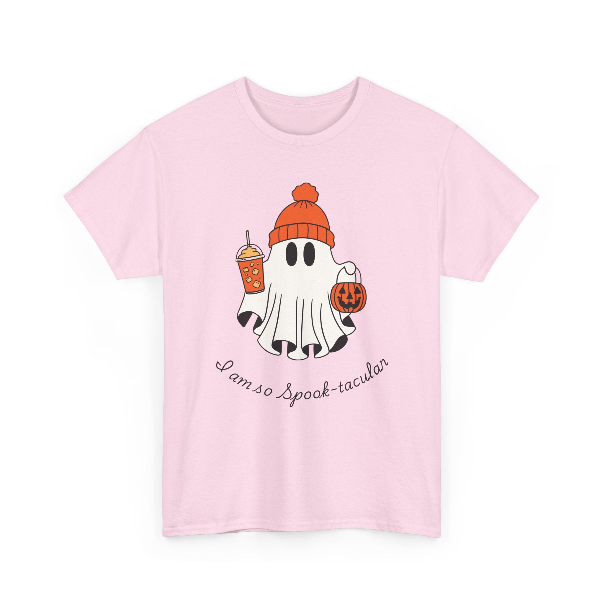 Halloween Ghost Tee, Unisex Cotton Shirt, Spooky Season Apparel, Fun Halloween Wear, Trick or Treat Fashion
