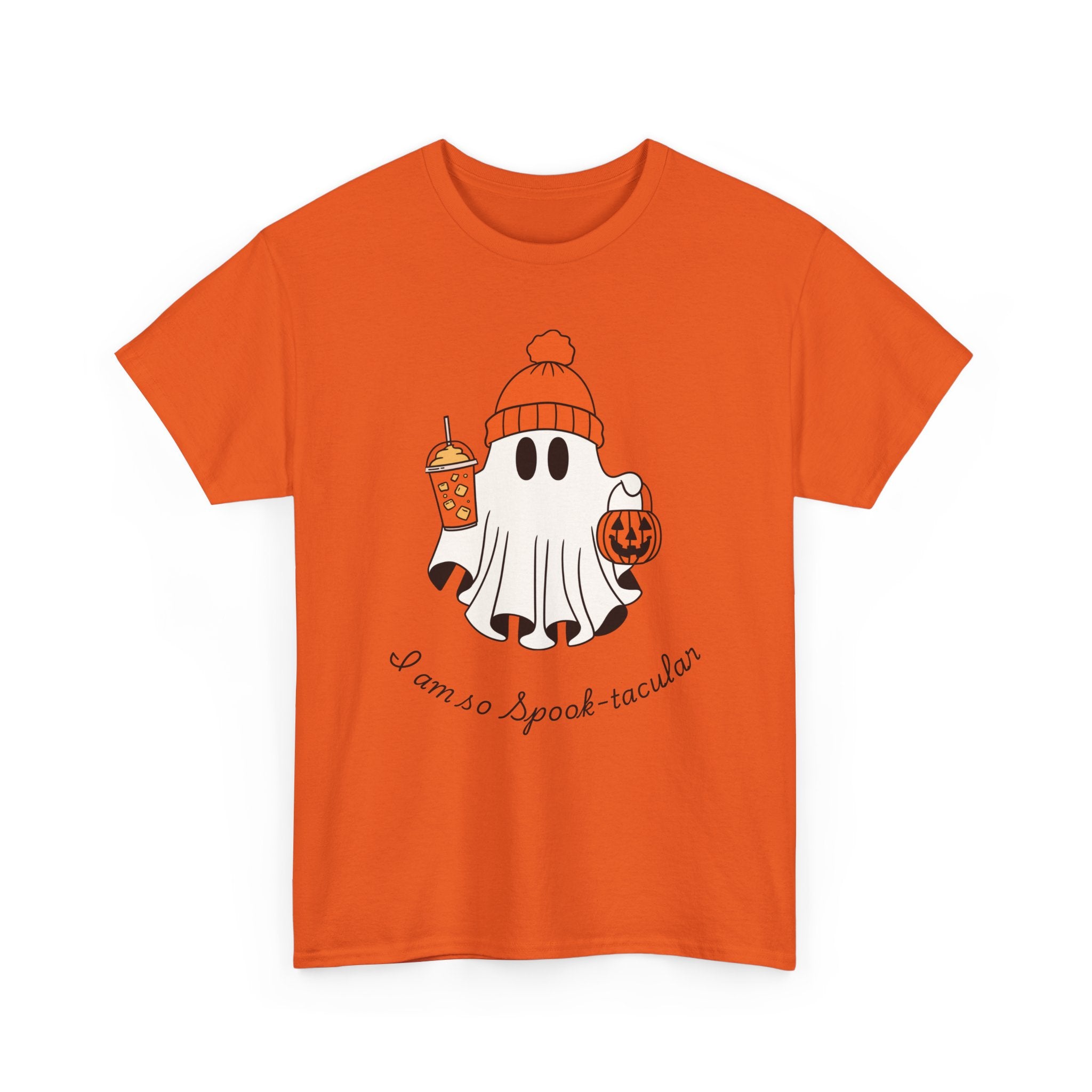 Halloween Ghost Tee, Unisex Cotton Shirt, Spooky Season Apparel, Fun Halloween Wear, Trick or Treat Fashion