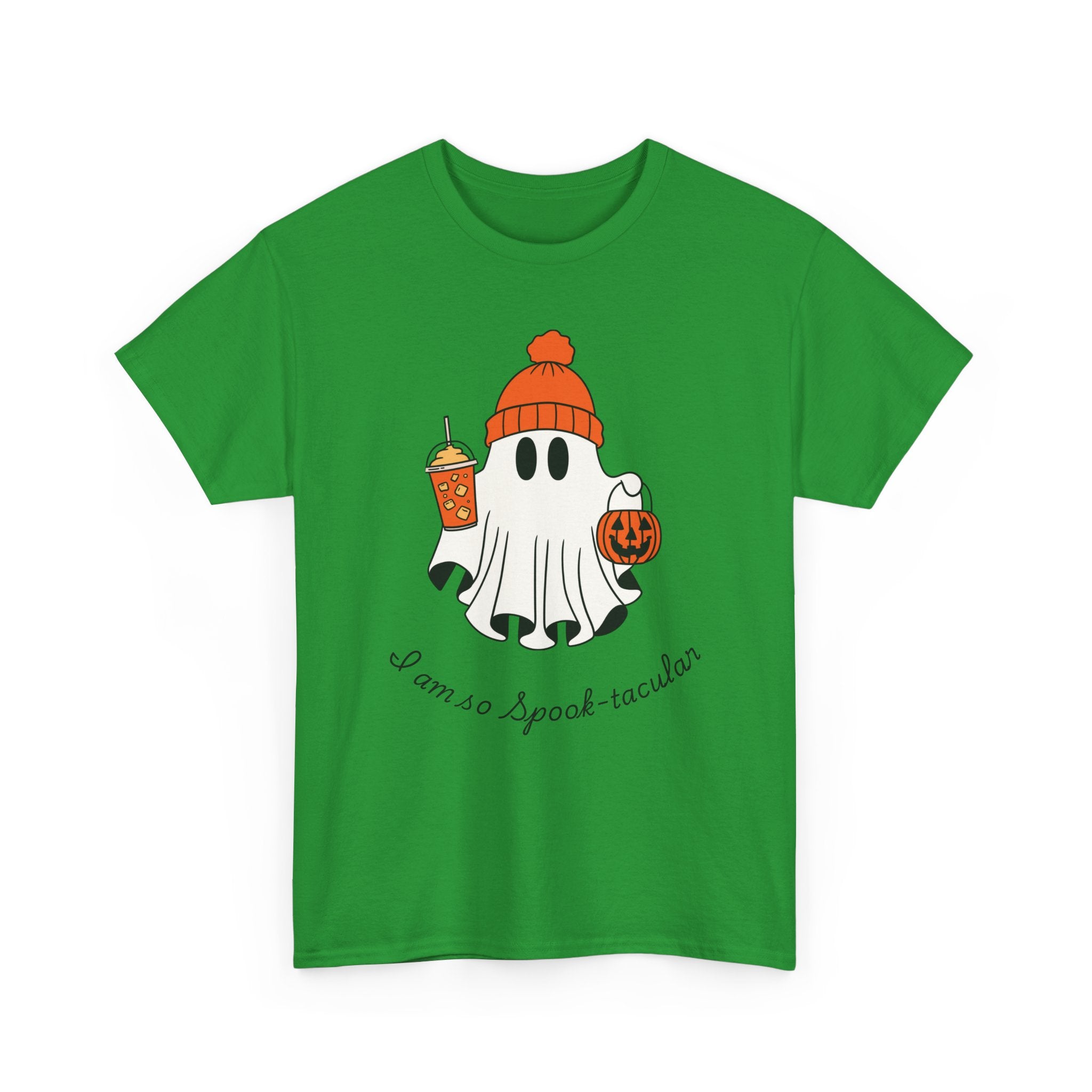 Halloween Ghost Tee, Unisex Cotton Shirt, Spooky Season Apparel, Fun Halloween Wear, Trick or Treat Fashion