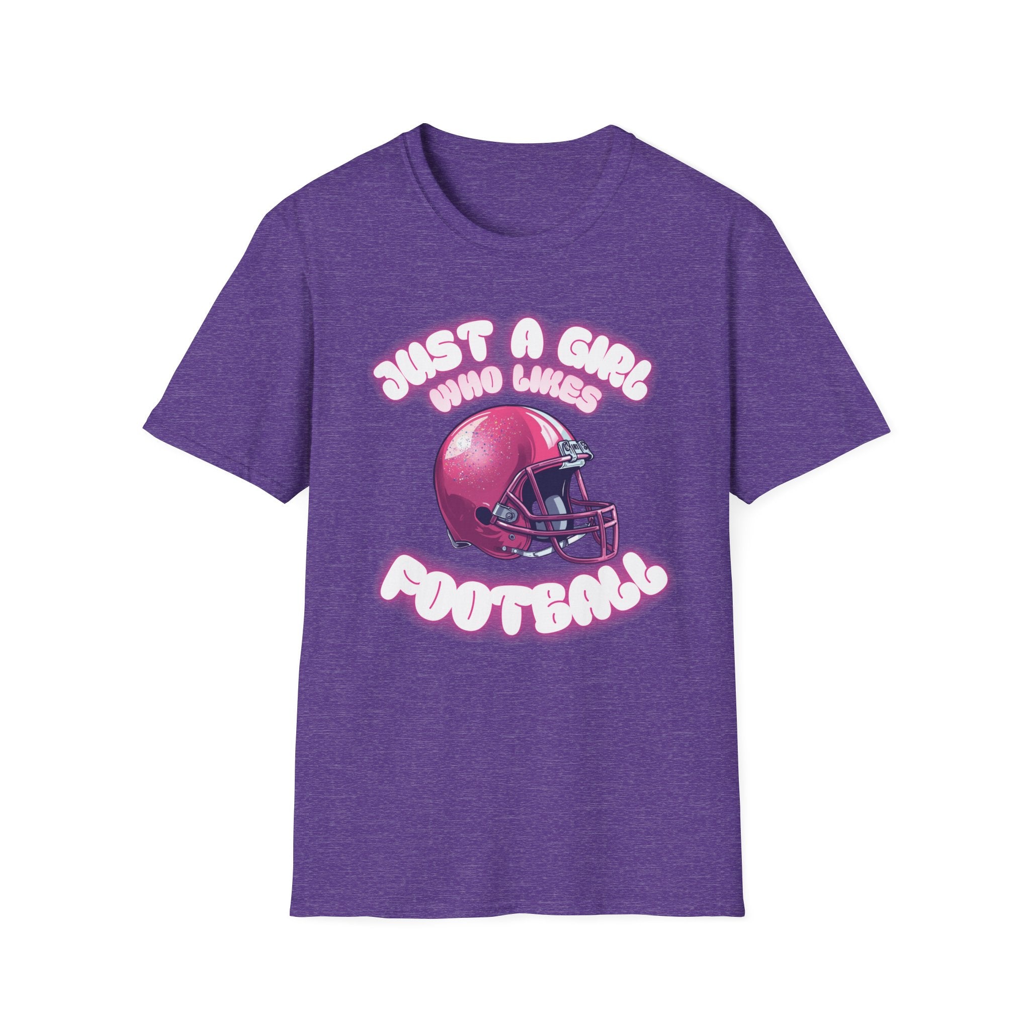 Just a Girl Who Loves Football Unisex Softstyle T-Shirt, Perfect Gift for Football Fans, Casual Wear, Game Day Outfit, Sports Lover Tee