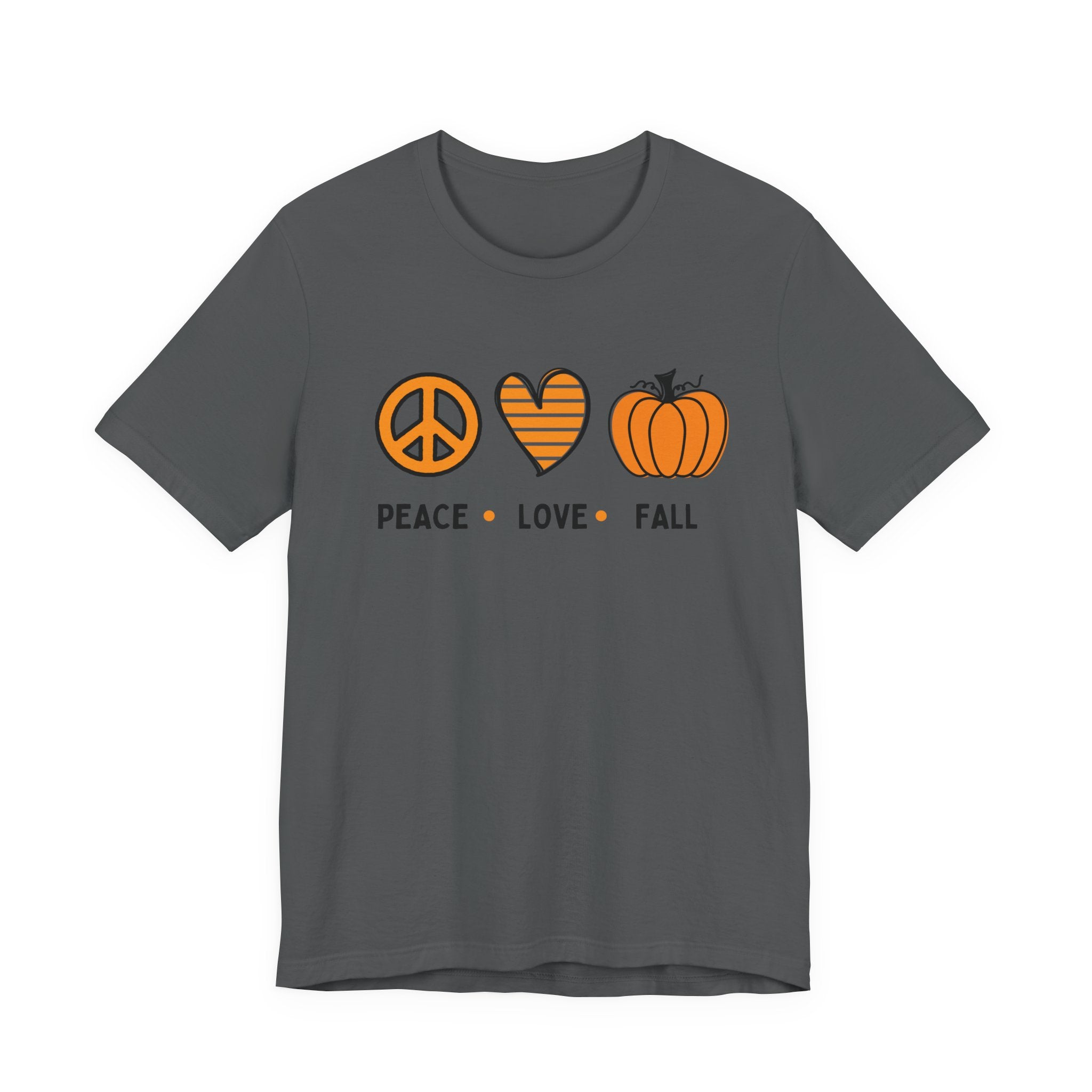 Peace Love Fall Tee, Autumn T-Shirt, Unisex Short Sleeve Shirt, Festival Apparel, Cozy Fall Clothing