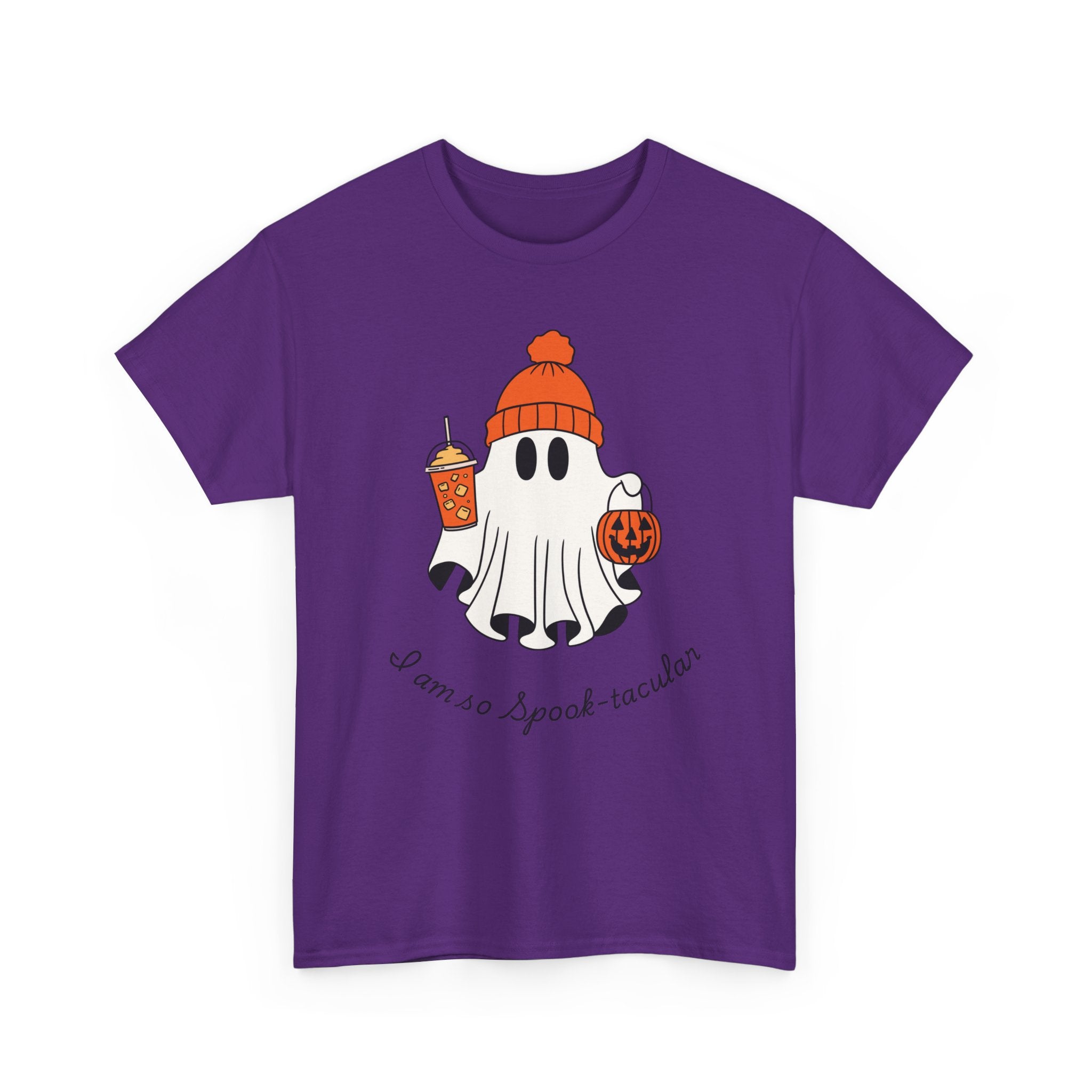 Halloween Ghost Tee, Unisex Cotton Shirt, Spooky Season Apparel, Fun Halloween Wear, Trick or Treat Fashion