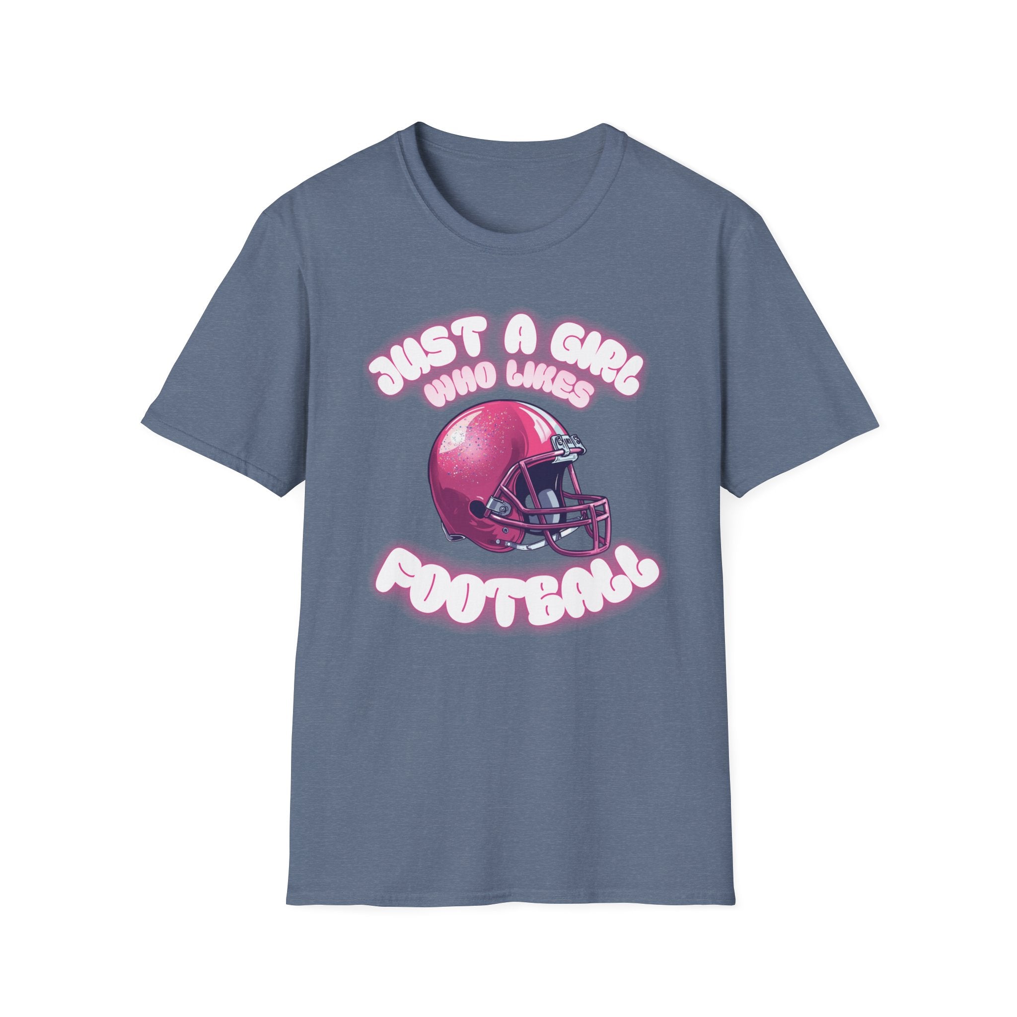 Just a Girl Who Loves Football Unisex Softstyle T-Shirt, Perfect Gift for Football Fans, Casual Wear, Game Day Outfit, Sports Lover Tee