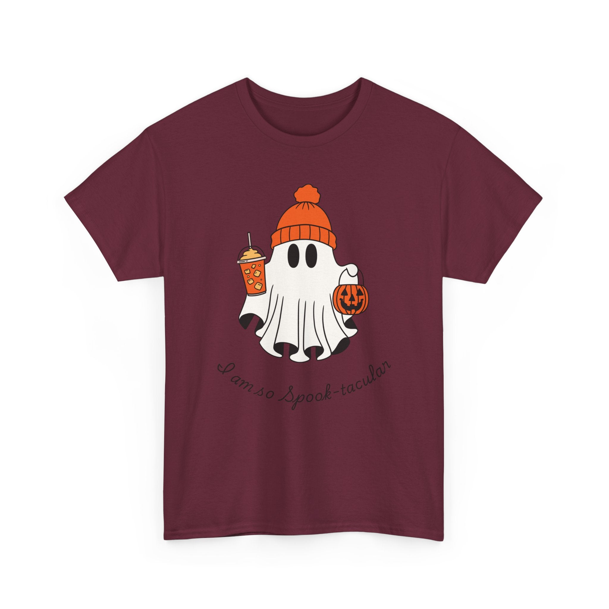 Halloween Ghost Tee, Unisex Cotton Shirt, Spooky Season Apparel, Fun Halloween Wear, Trick or Treat Fashion