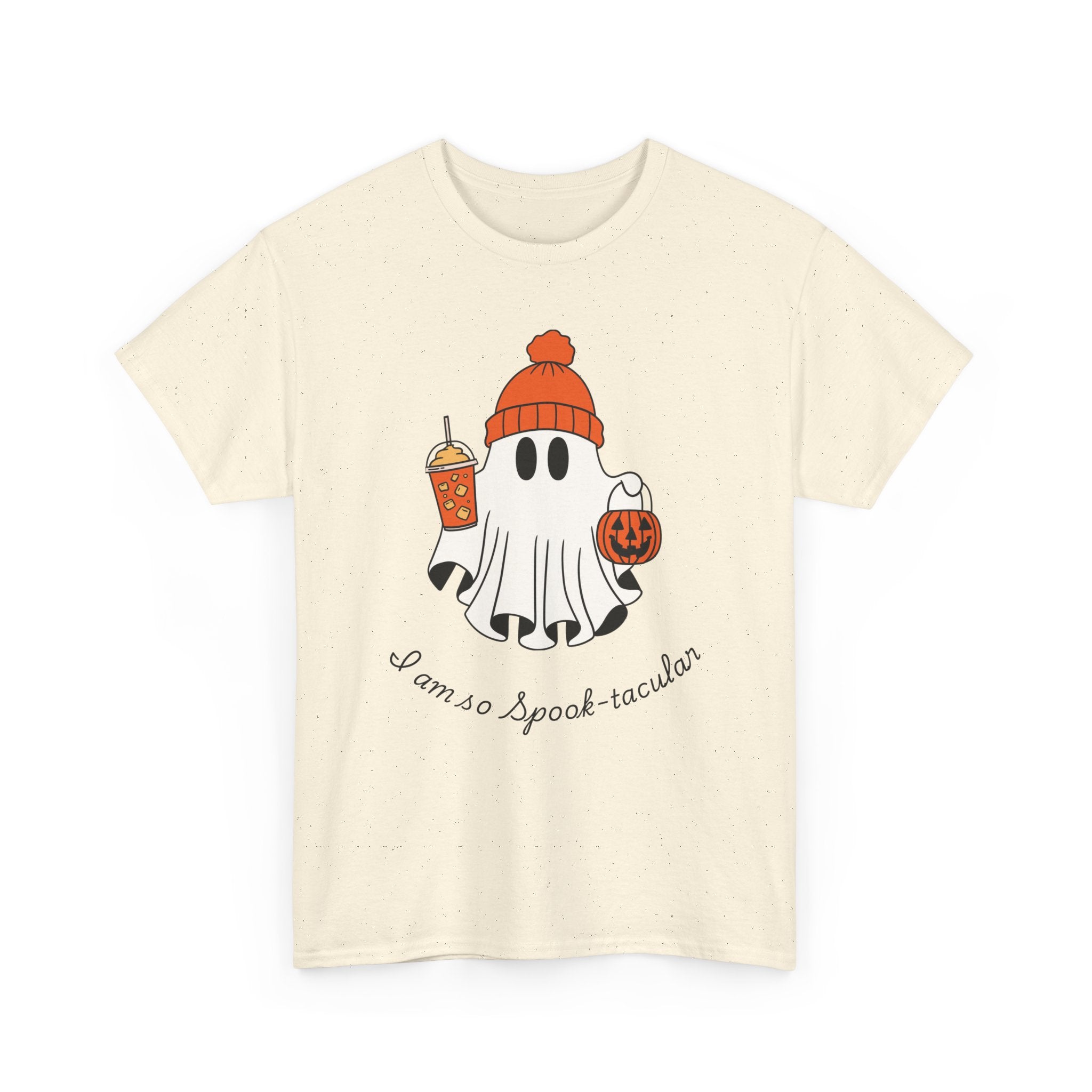 Halloween Ghost Tee, Unisex Cotton Shirt, Spooky Season Apparel, Fun Halloween Wear, Trick or Treat Fashion