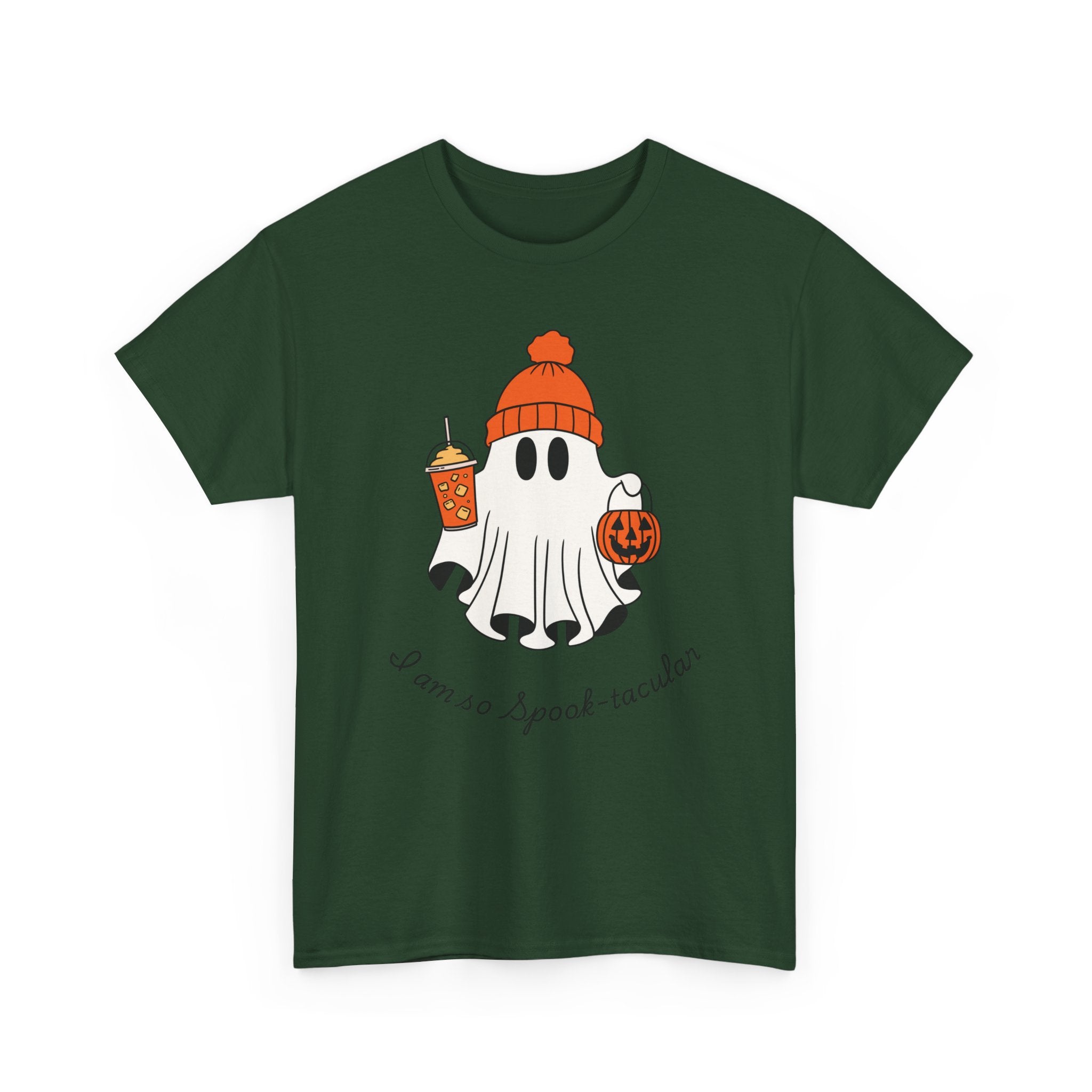 Halloween Ghost Tee, Unisex Cotton Shirt, Spooky Season Apparel, Fun Halloween Wear, Trick or Treat Fashion