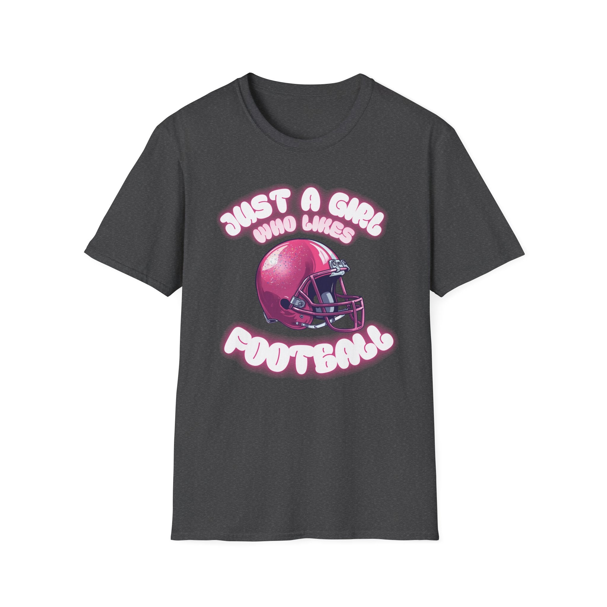 Just a Girl Who Loves Football Unisex Softstyle T-Shirt, Perfect Gift for Football Fans, Casual Wear, Game Day Outfit, Sports Lover Tee
