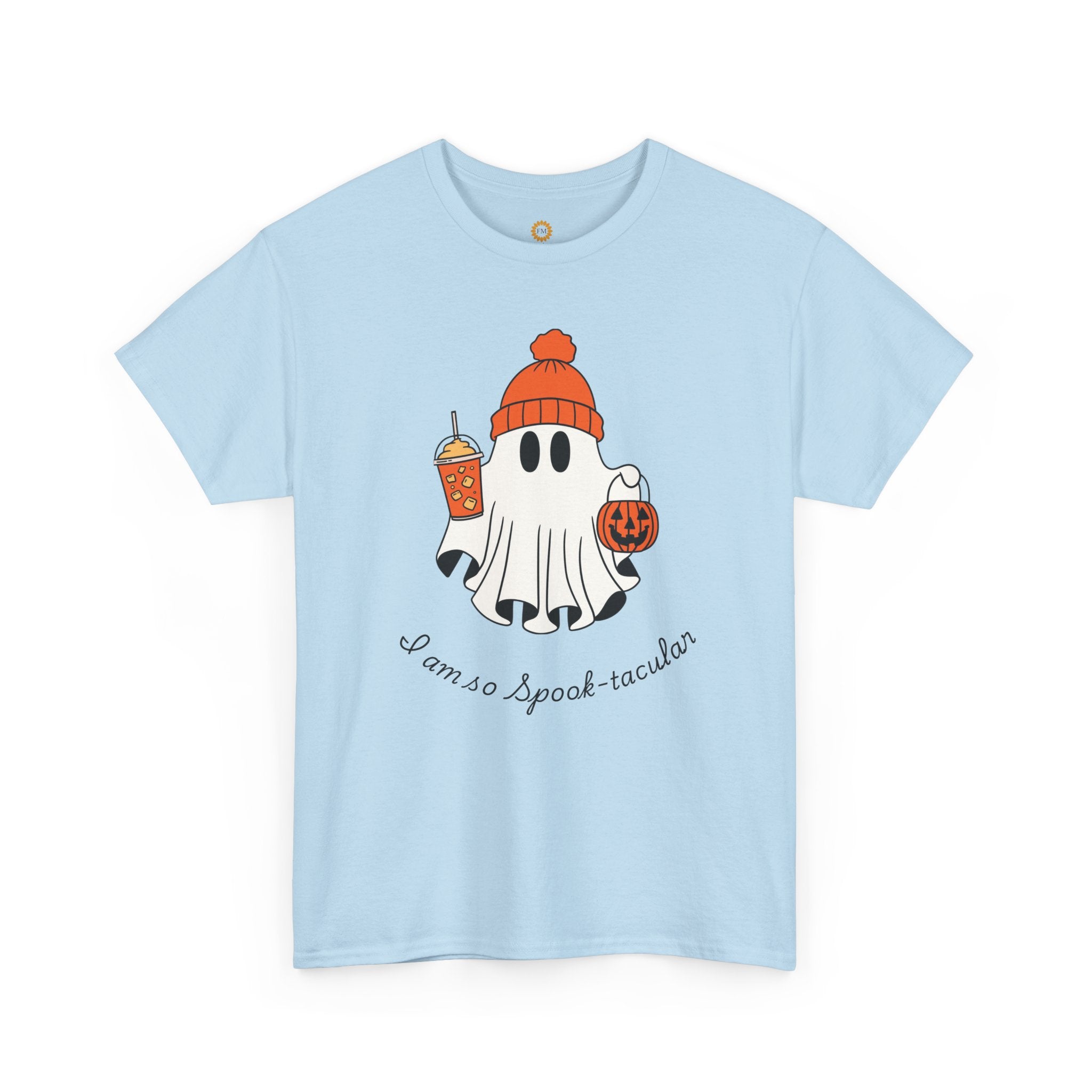 Halloween Ghost Tee, Unisex Cotton Shirt, Spooky Season Apparel, Fun Halloween Wear, Trick or Treat Fashion