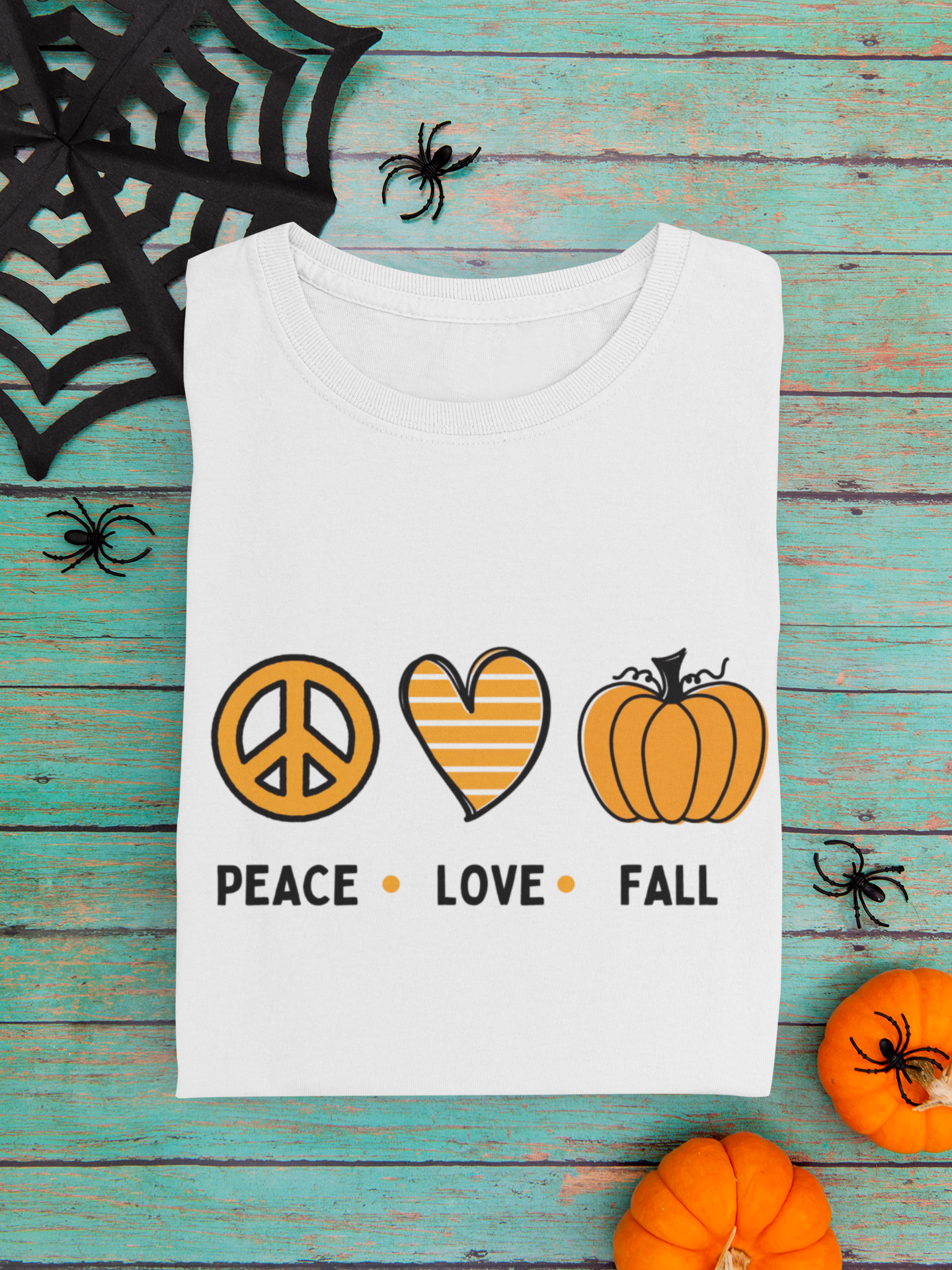 Peace Love Fall Tee, Autumn T-Shirt, Unisex Short Sleeve Shirt, Festival Apparel, Cozy Fall Clothing