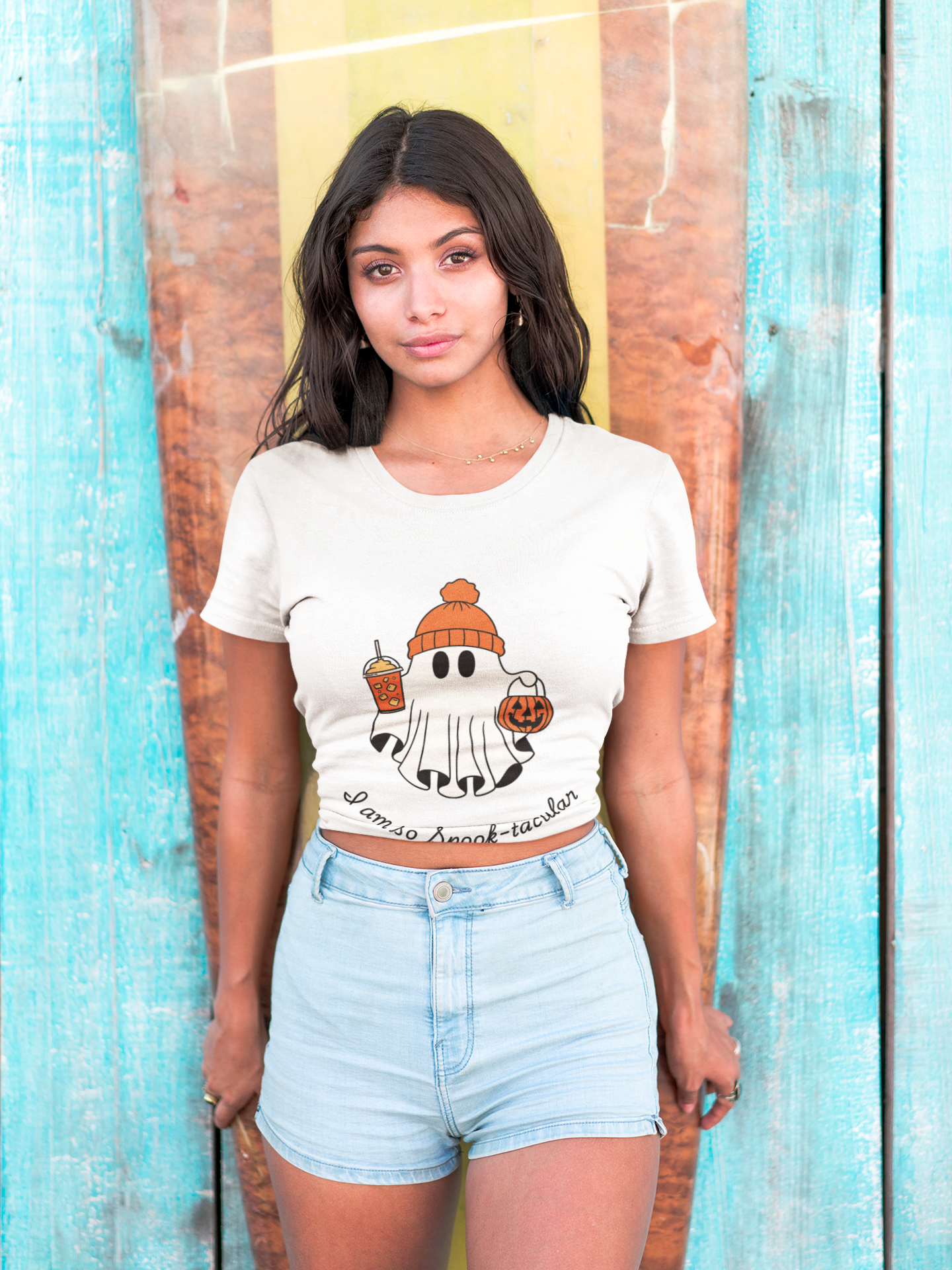 Halloween Ghost Tee, Unisex Cotton Shirt, Spooky Season Apparel, Fun Halloween Wear, Trick or Treat Fashion