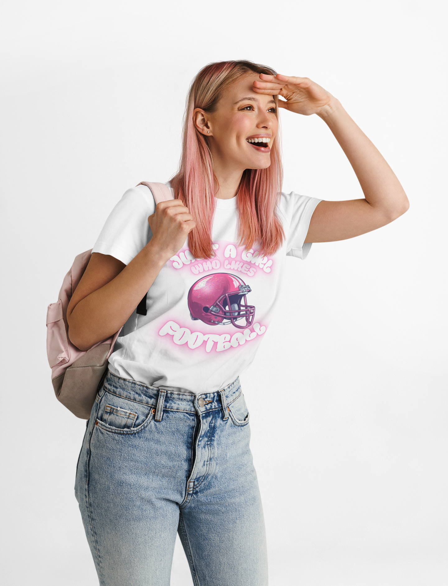 Just a Girl Who Loves Football Unisex Softstyle T-Shirt, Perfect Gift for Football Fans, Casual Wear, Game Day Outfit, Sports Lover Tee