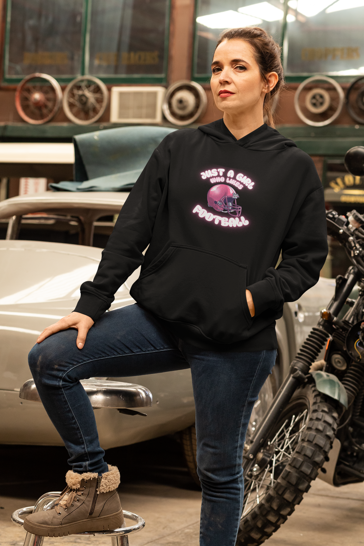 Retro Football Lover’s Hoodie, Comfortable Sweatshirt for Game Day, Trendy Unisex Apparel, Perfect Gift for Sports Fans, Cozy and Stylish