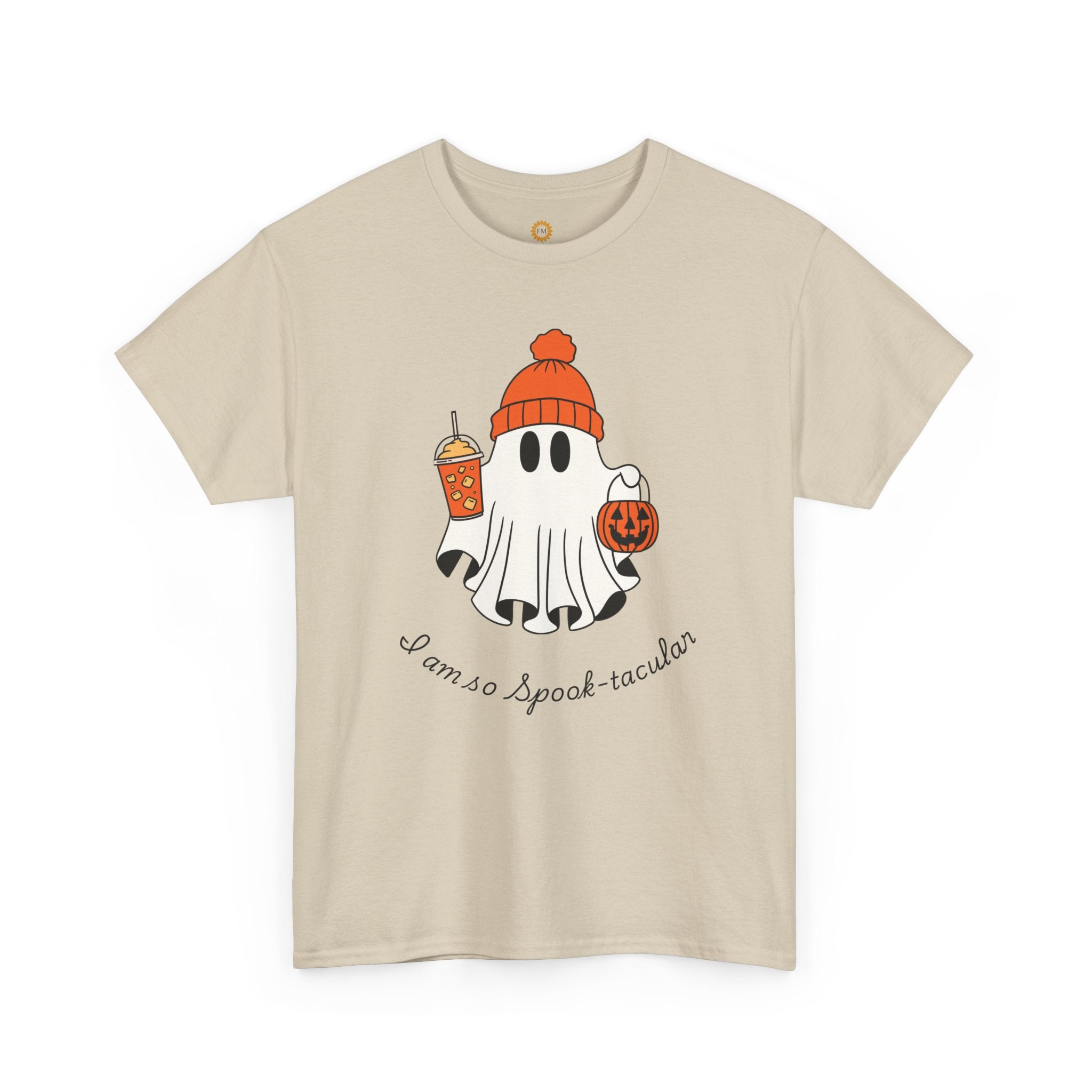 Halloween Ghost Tee, Unisex Cotton Shirt, Spooky Season Apparel, Fun Halloween Wear, Trick or Treat Fashion