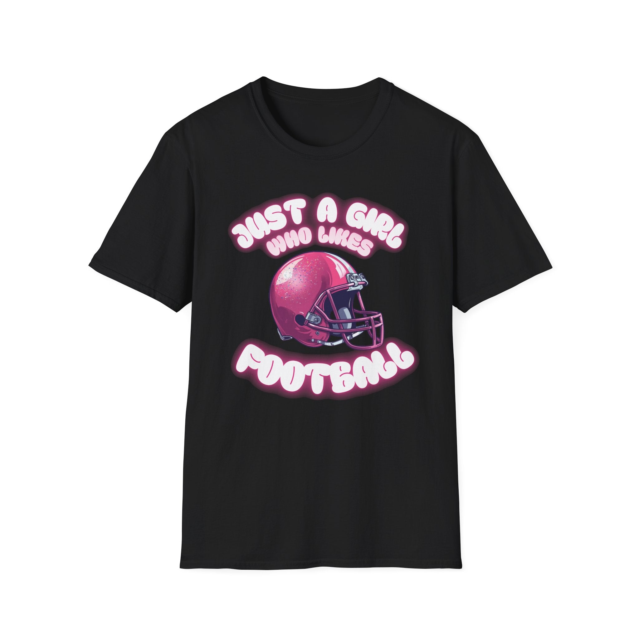 Just a Girl Who Loves Football Unisex Softstyle T-Shirt, Perfect Gift for Football Fans, Casual Wear, Game Day Outfit, Sports Lover Tee