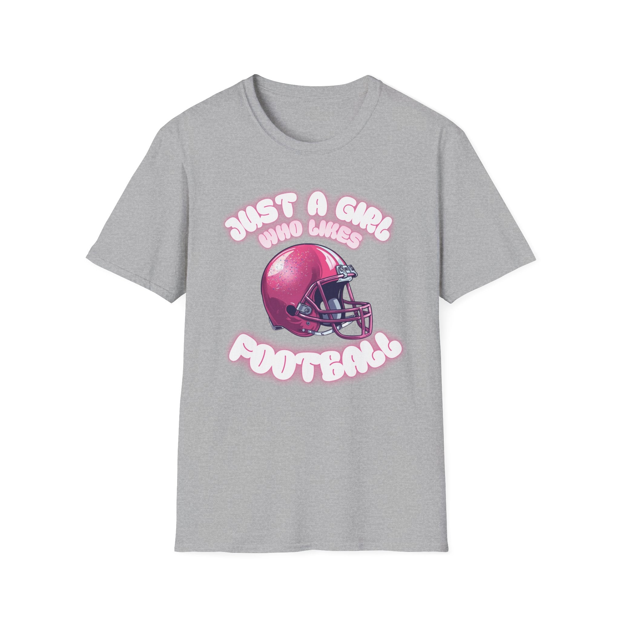 Just a Girl Who Loves Football Unisex Softstyle T-Shirt, Perfect Gift for Football Fans, Casual Wear, Game Day Outfit, Sports Lover Tee