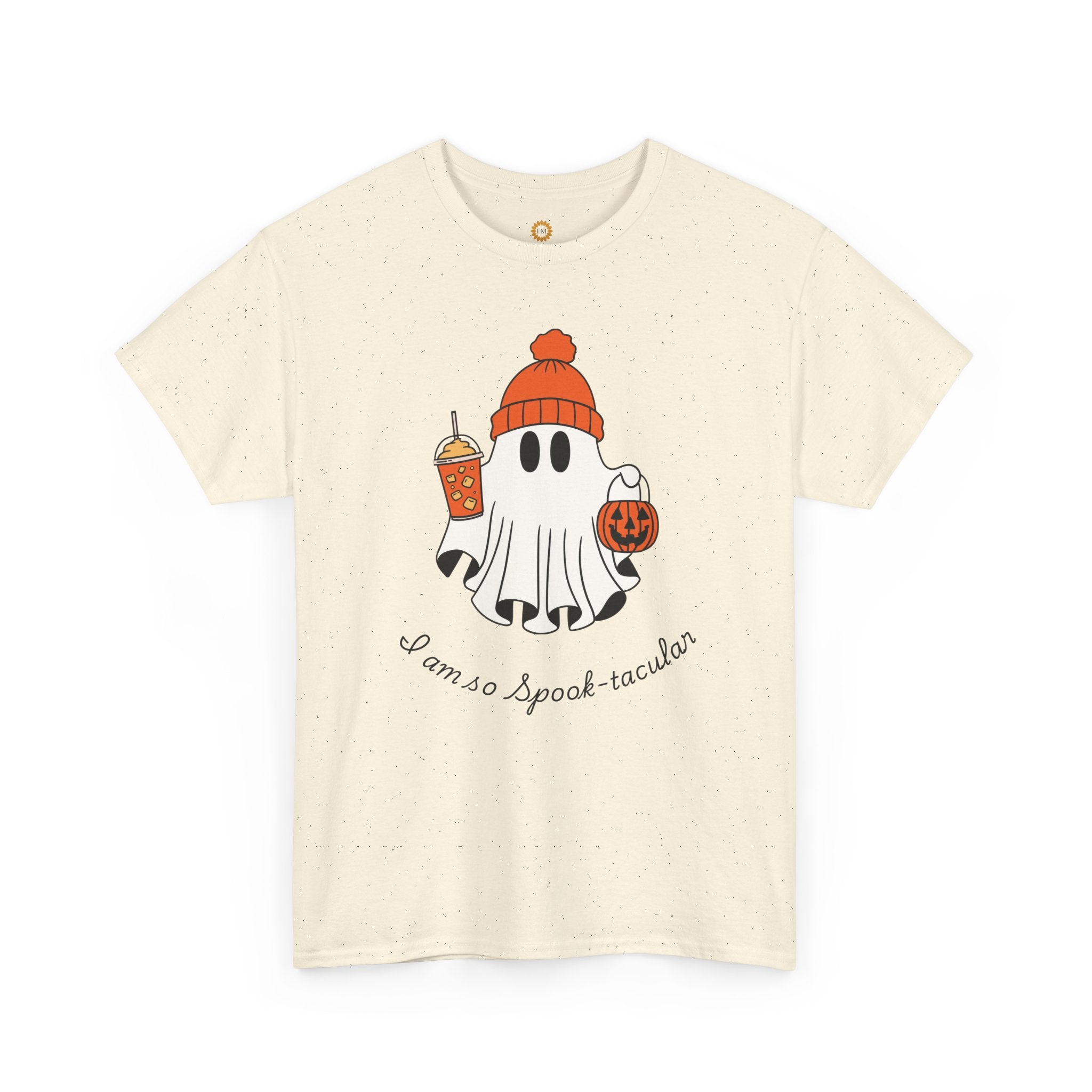 Halloween Ghost Tee, Unisex Cotton Shirt, Spooky Season Apparel, Fun Halloween Wear, Trick or Treat Fashion