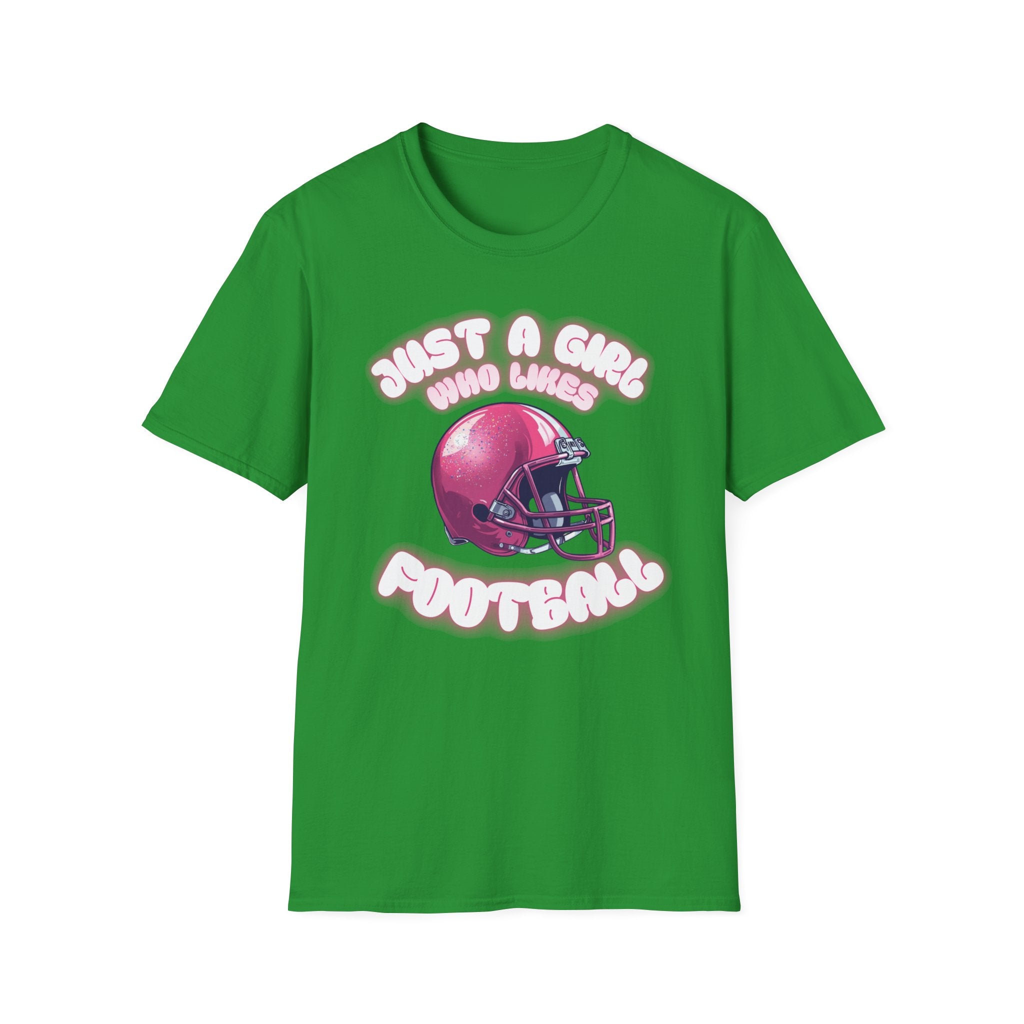 Just a Girl Who Loves Football Unisex Softstyle T-Shirt, Perfect Gift for Football Fans, Casual Wear, Game Day Outfit, Sports Lover Tee