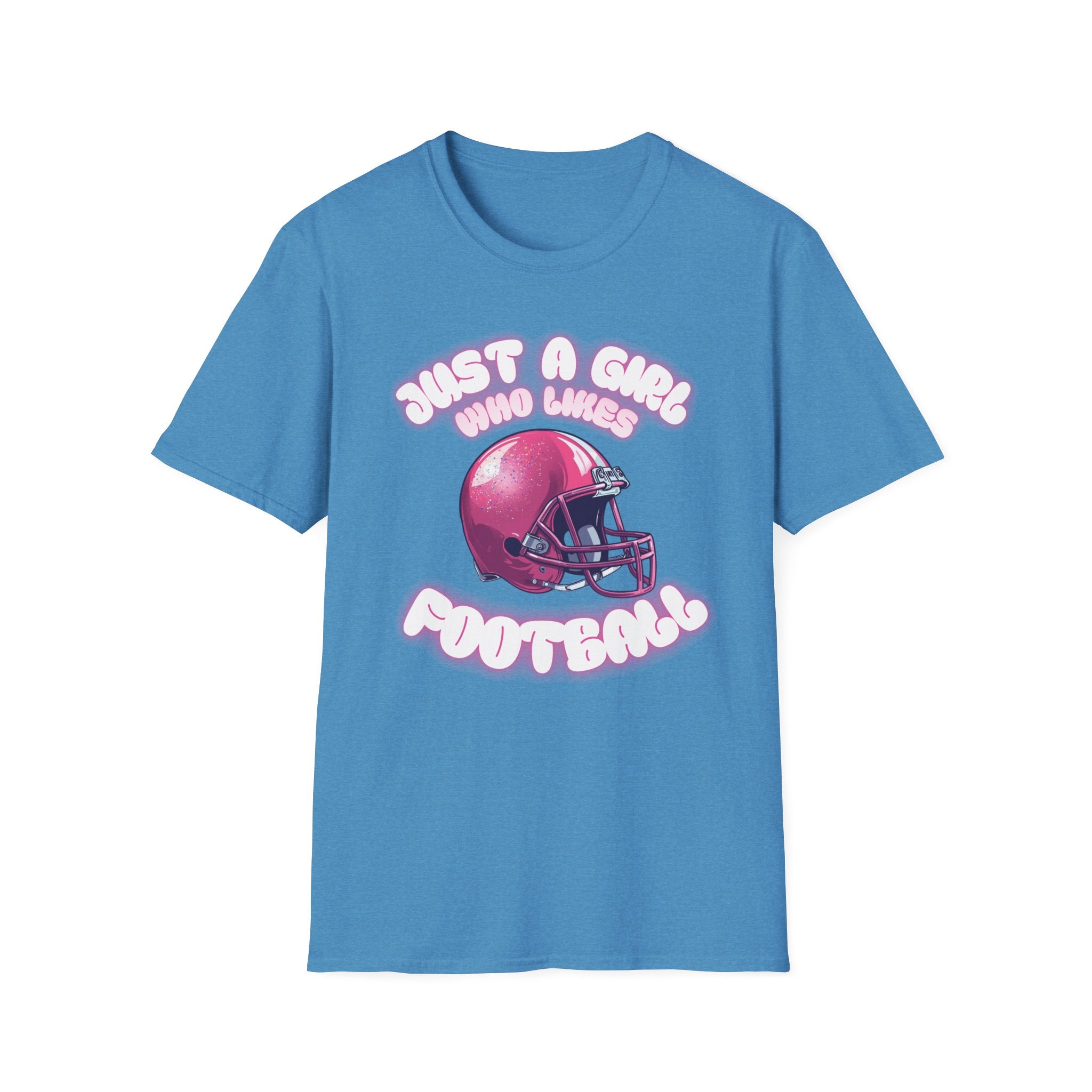 Just a Girl Who Loves Football Unisex Softstyle T-Shirt, Perfect Gift for Football Fans, Casual Wear, Game Day Outfit, Sports Lover Tee