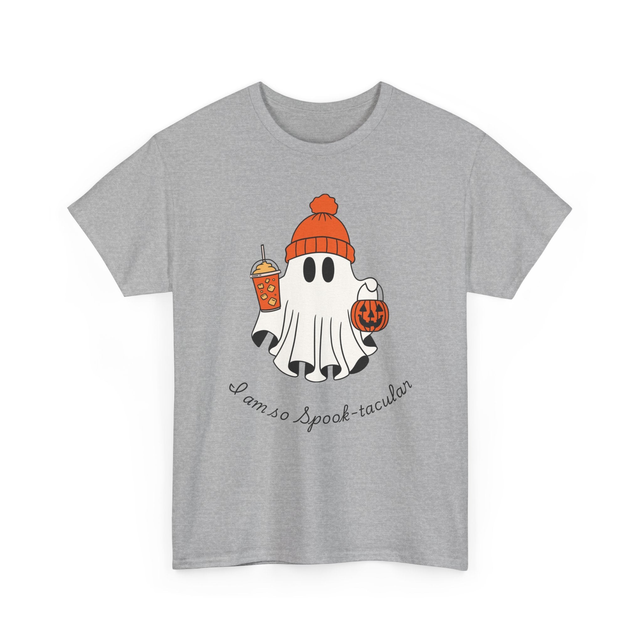 Halloween Ghost Tee, Unisex Cotton Shirt, Spooky Season Apparel, Fun Halloween Wear, Trick or Treat Fashion