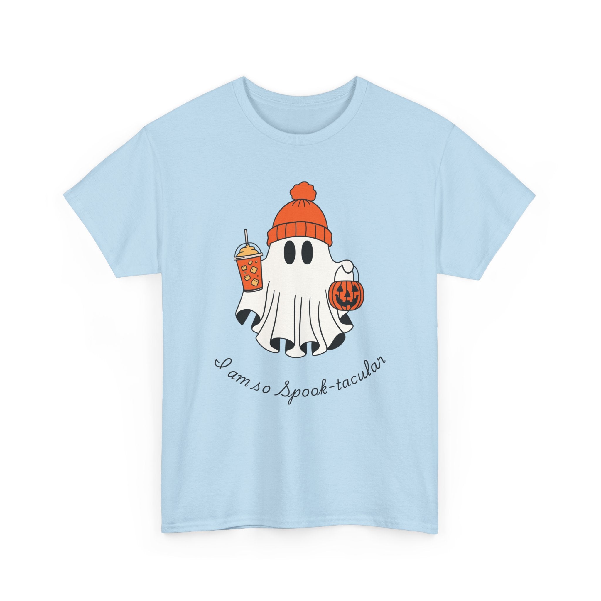 Halloween Ghost Tee, Unisex Cotton Shirt, Spooky Season Apparel, Fun Halloween Wear, Trick or Treat Fashion