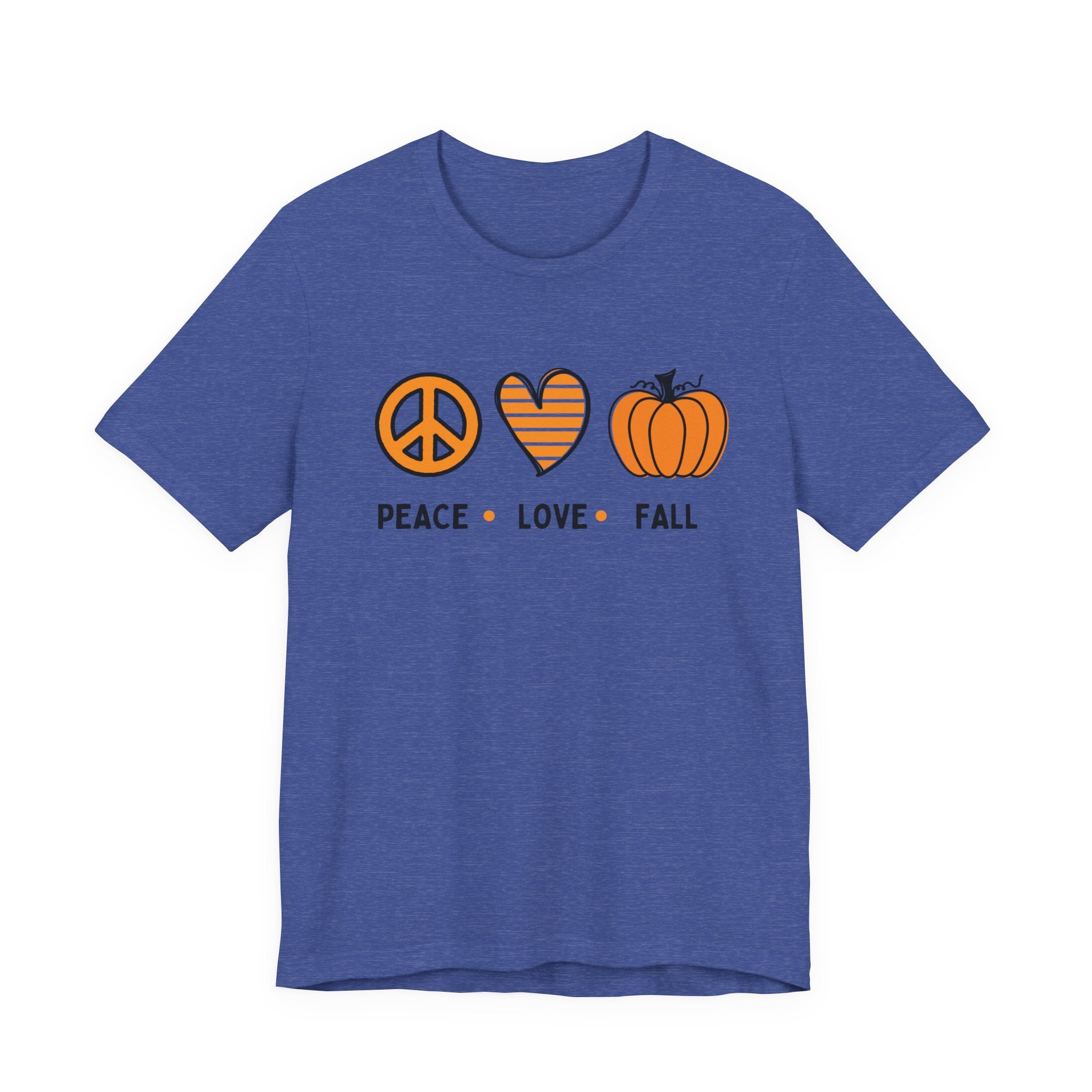 Peace Love Fall Tee, Autumn T-Shirt, Unisex Short Sleeve Shirt, Festival Apparel, Cozy Fall Clothing