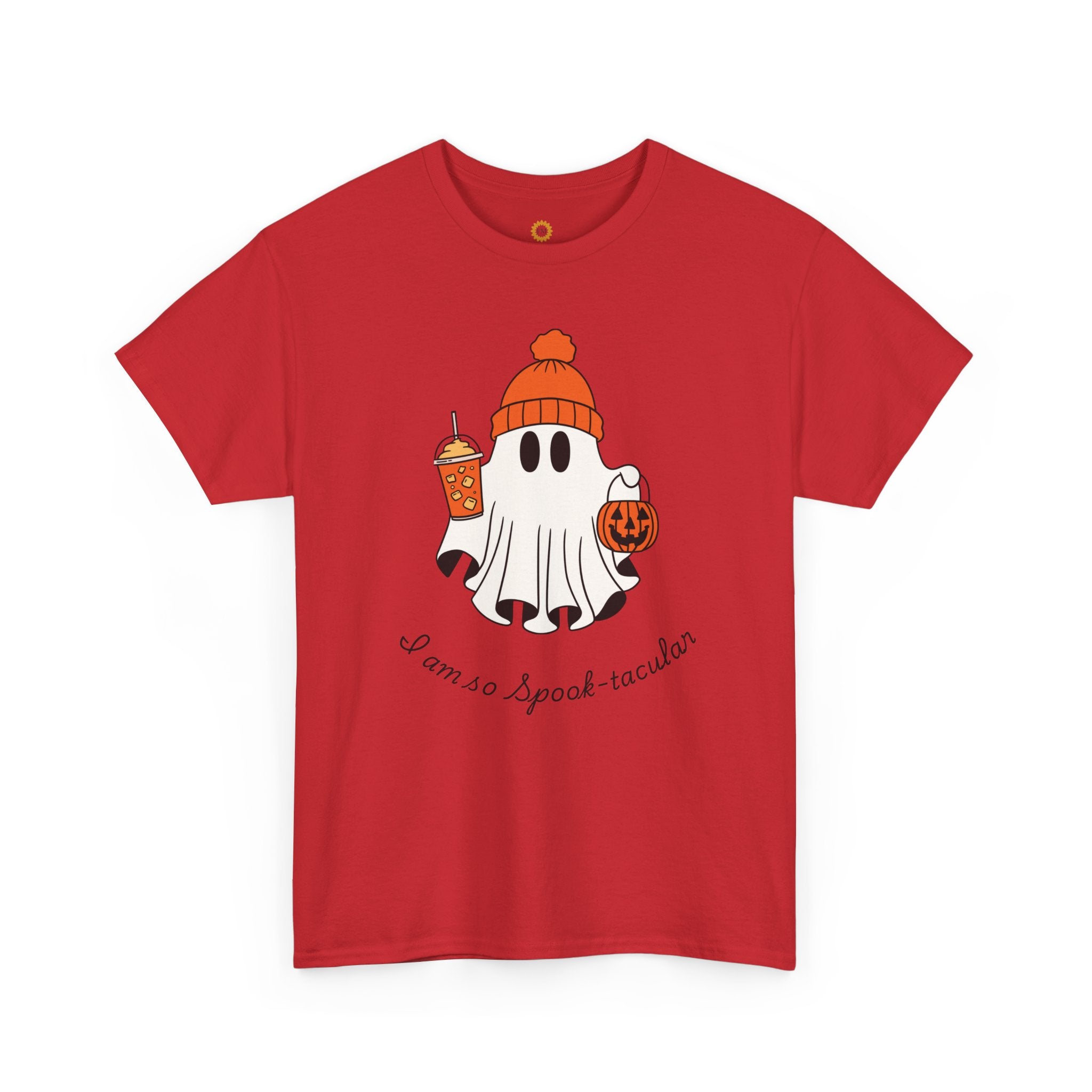 Halloween Ghost Tee, Unisex Cotton Shirt, Spooky Season Apparel, Fun Halloween Wear, Trick or Treat Fashion