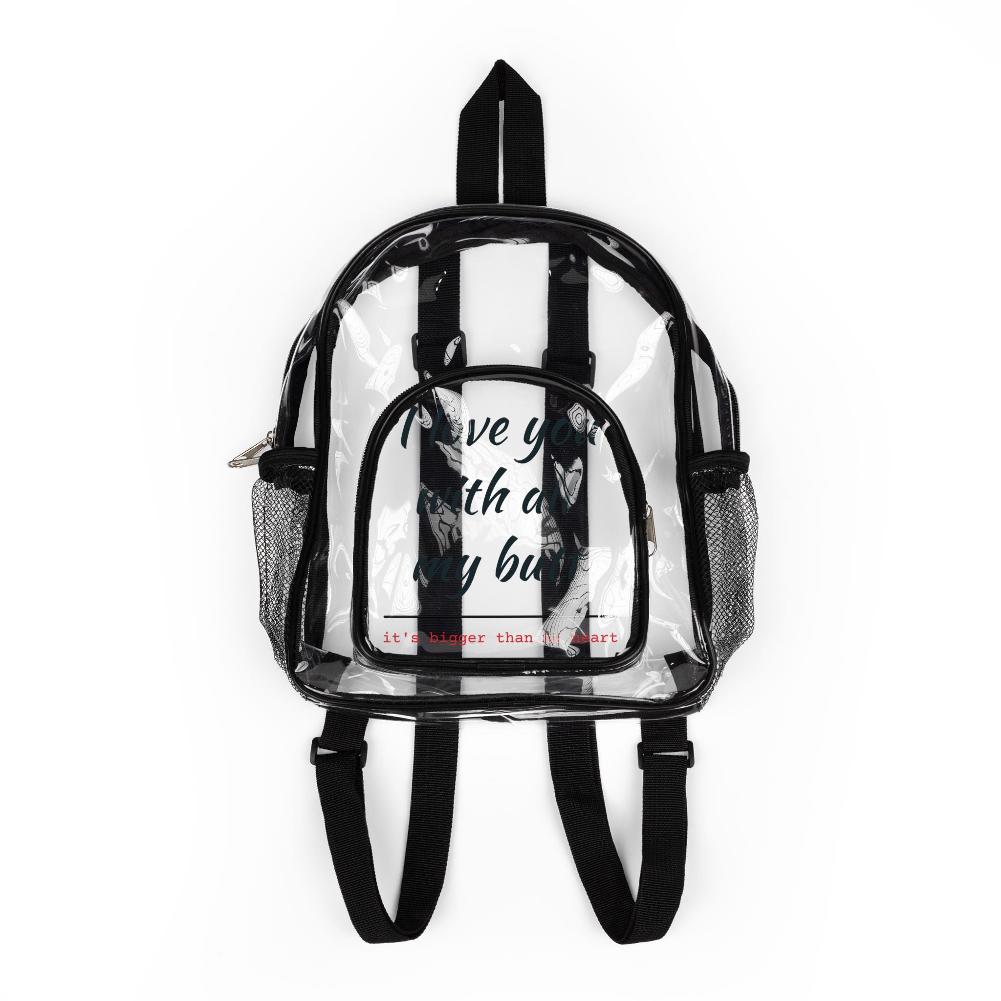 Clear Stadium Backpack - Transparent Crossbody Bag for Concerts, Sports Events, School, Travel, Festival