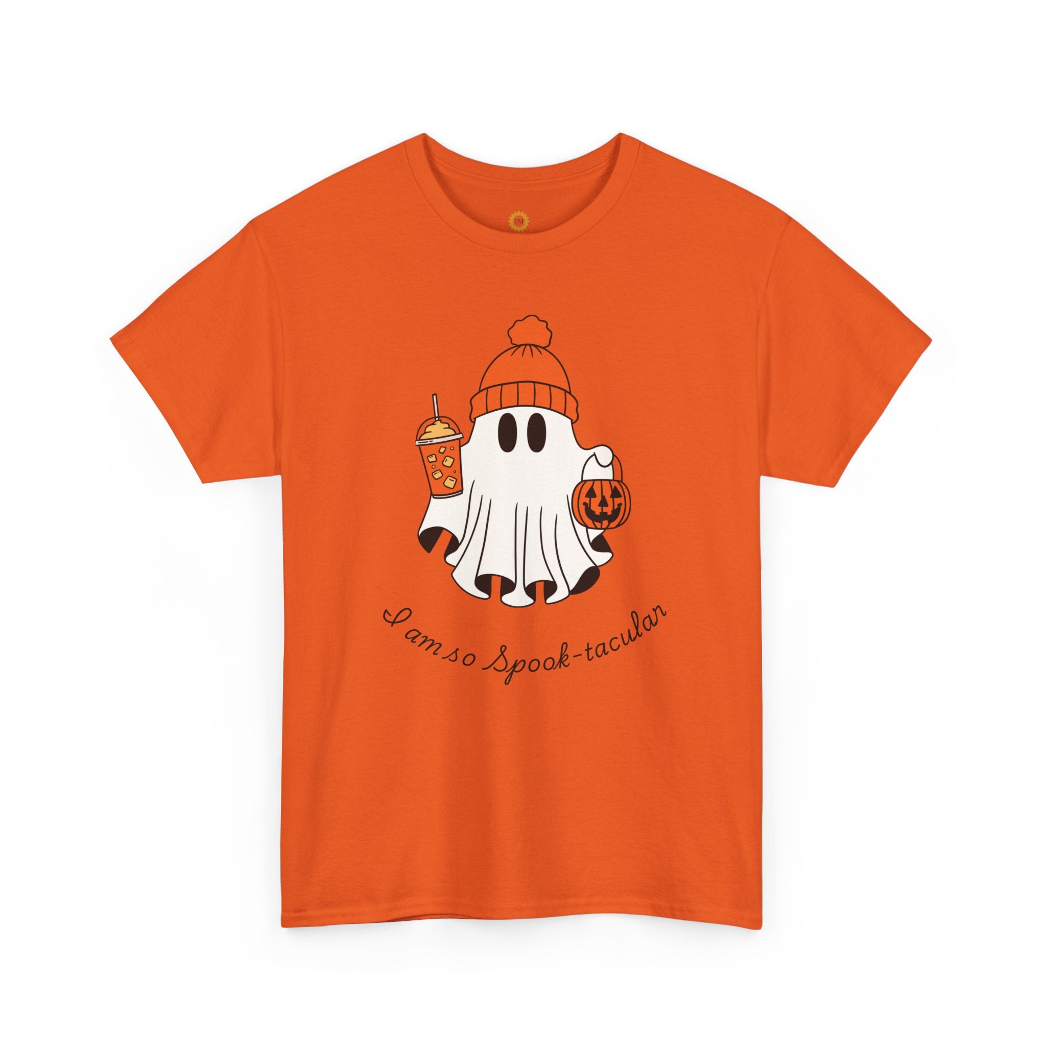 Halloween Ghost Tee, Unisex Cotton Shirt, Spooky Season Apparel, Fun Halloween Wear, Trick or Treat Fashion
