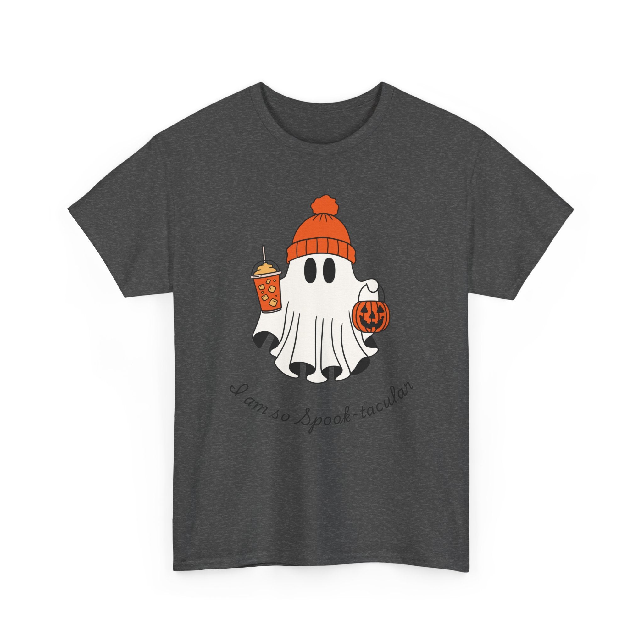 Halloween Ghost Tee, Unisex Cotton Shirt, Spooky Season Apparel, Fun Halloween Wear, Trick or Treat Fashion
